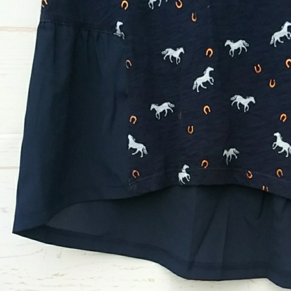 Maison Jules Women Printed Peplum T-Shirt Sz M - Picture 3 of 7